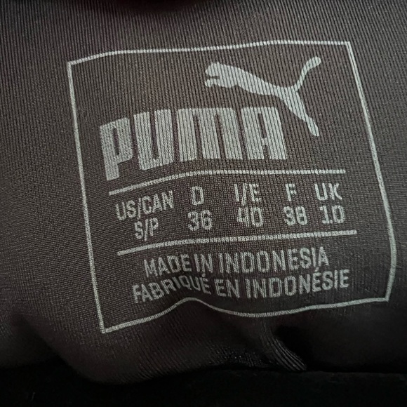 PUMA Long Sleeve Logo Velour Black Rose Gold Zip-up Hoodie Sz S - Picture 4 of 4